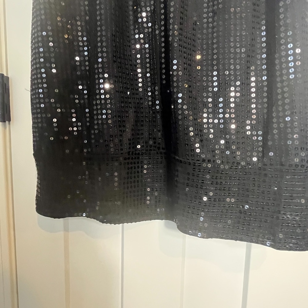 New York & Company Dress‎ Womens 16 Sleeveless Black Sequin Lined NEW YEARS EVE - Picture 5 of 12